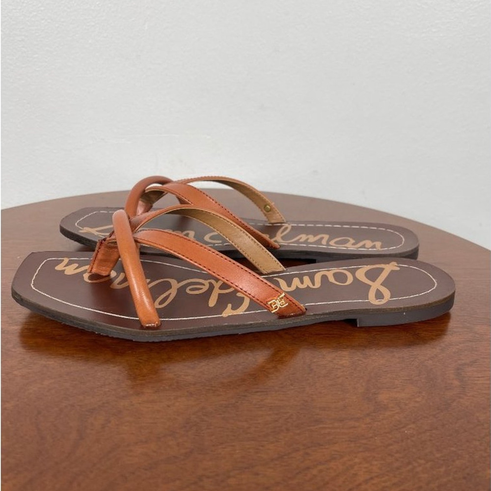 Sam Edelman Abbey Sandals in Ginger Brown Leather Women's Size 7 - Picture 4 of 9